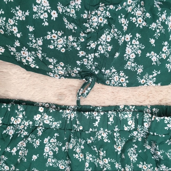 Shein Top and Bottom skirt floral Green Size small - Picture 6 of 13